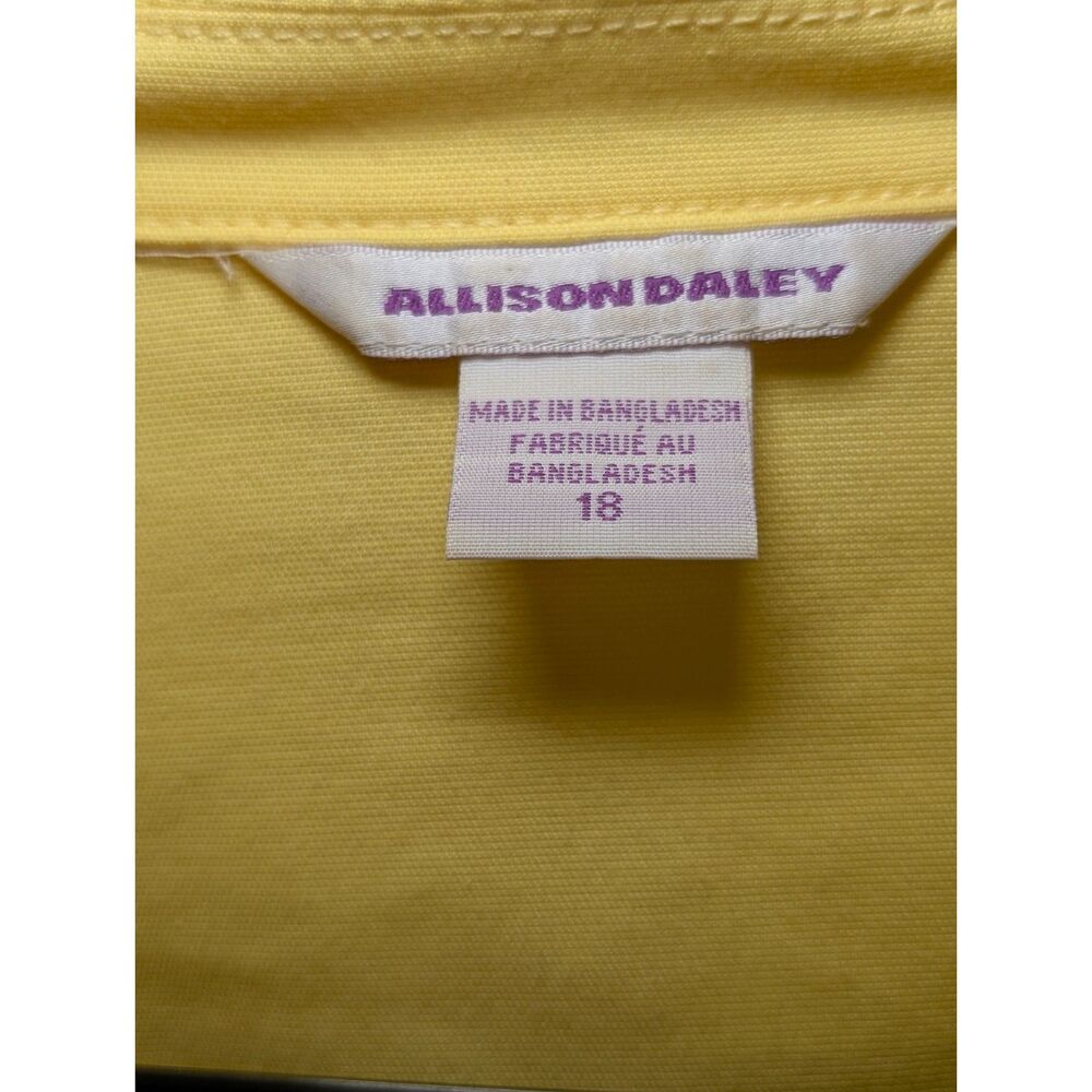 Allison Daley Yellow Eyelet Jacket Plus Sze 18 Cottagecore Spring Layer Feminine - Picture 7 of 7